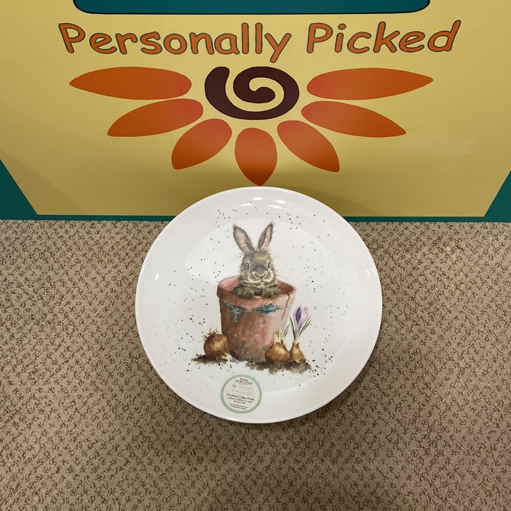 Royal Worcester BUNNY Footed Cake Plate